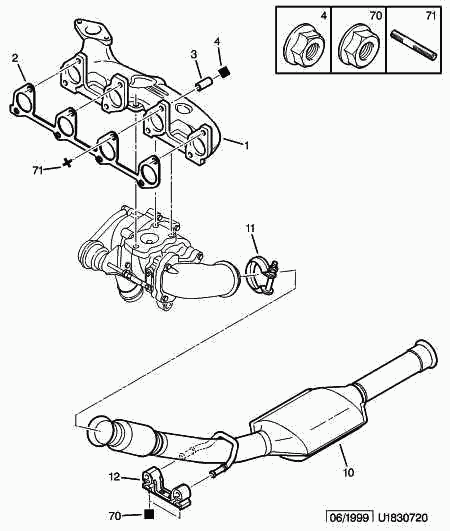 PEUGEOT 0349.H4 - Прокладка, выпускной коллектор parts5.com