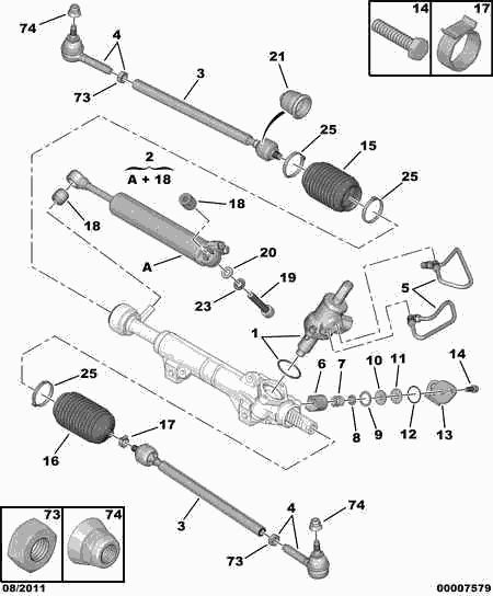 PEUGEOT 4066 43 - Комплект пыльника, рулевое управление parts5.com