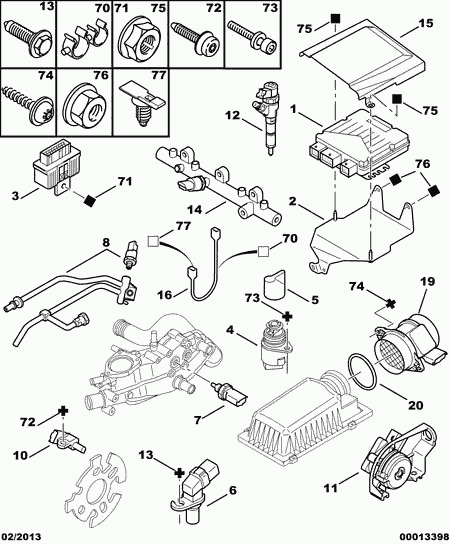 PEUGEOT 1920.7V - Датчик импульсов, коленвал parts5.com