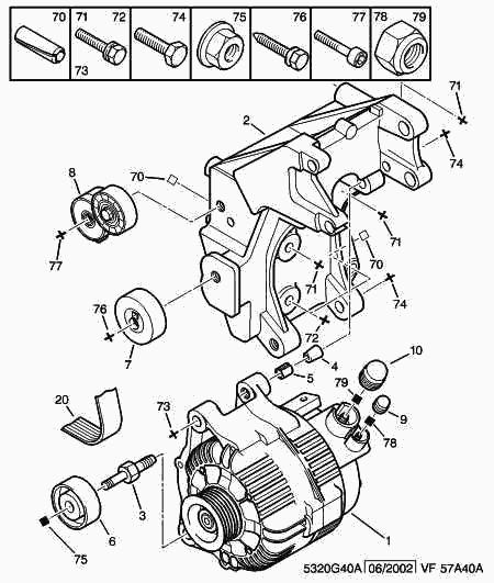 CITROËN (DF-PSA) 5751.96 - Направляющий ролик, поликлиновый ремень parts5.com