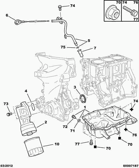 PEUGEOT 1109 AZ - Oil Filter parts5.com