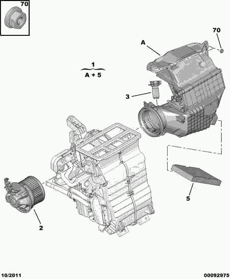 CITROËN 6447 TV - Фильтр воздуха в салоне parts5.com