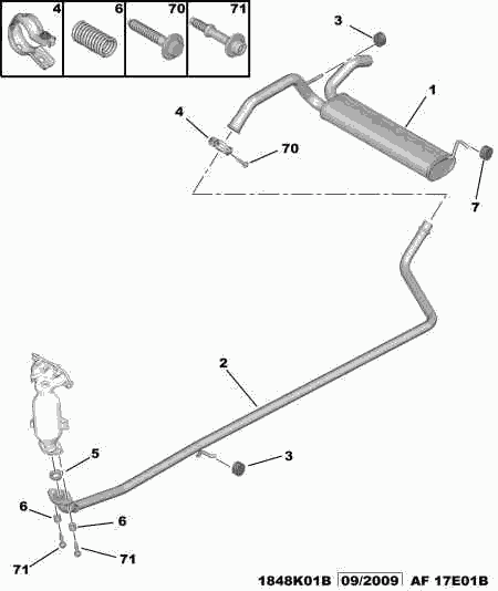 CITROËN 6822 53 - Болт, система выпуска parts5.com