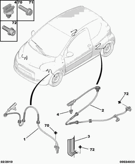 CITROËN 4545 E1 - Датчик ABS, частота вращения колеса parts5.com