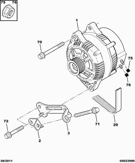 CITROËN 5750.QN - V-Ribbed Belt parts5.com