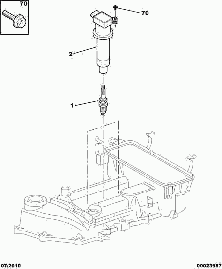 PEUGEOT (DF-PSA) 5960 L2 - Свеча зажигания parts5.com