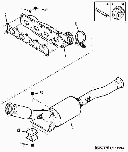 PEUGEOT 0349.H8 - Прокладка, выпускной коллектор parts5.com