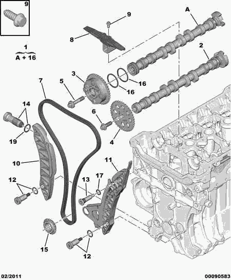 CITROËN 0805.H5 - Шестерня привода распределительного вала parts5.com