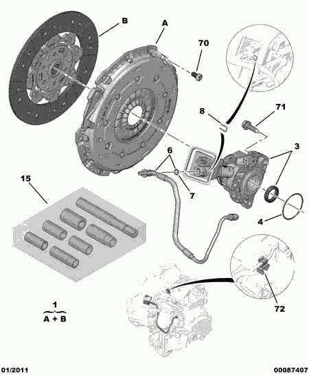 PEUGEOT 2053.08 - Комплект сцепления parts5.com