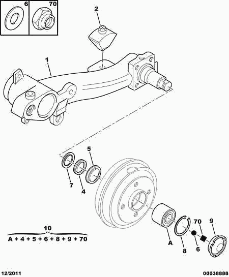 Seat 3748.39 - Wheel hub, bearing Kit parts5.com