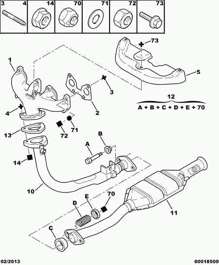 PEUGEOT 0349.J6 - Прокладка, выпускной коллектор parts5.com