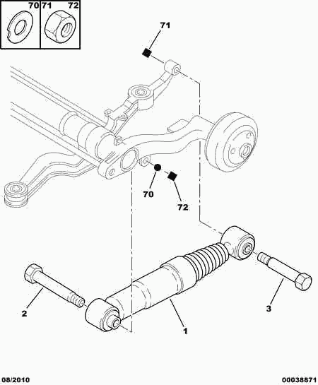 CITROËN 5206 F8 - Амортизатор parts5.com