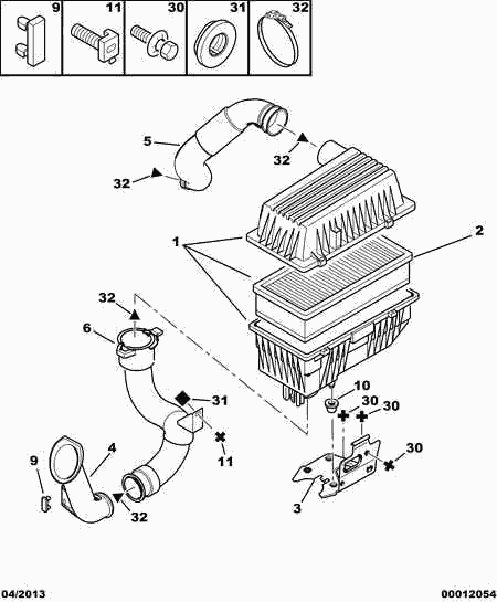 PEUGEOT (DF-PSA) 1444 F4 - Воздушный фильтр parts5.com