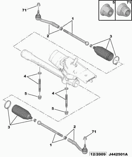 DS 3812 F6 - Осевой шарнир, рулевая тяга parts5.com