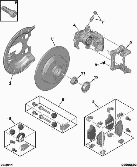 CITROËN/PEUGEOT 4253 99 - Тормозные колодки, дисковые, комплект parts5.com