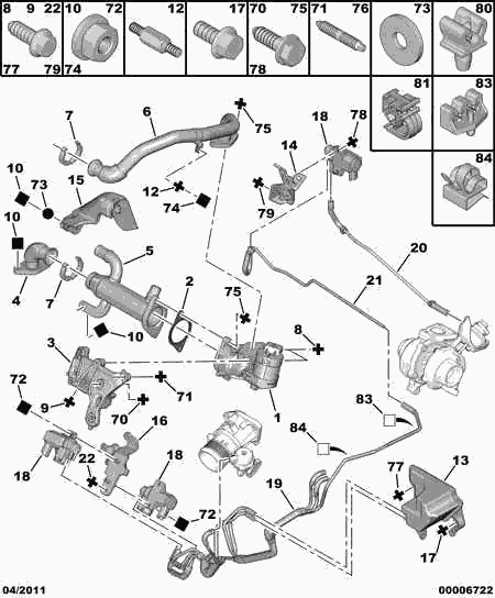 CITROËN 1618.32 - Клапан возврата ОГ parts5.com