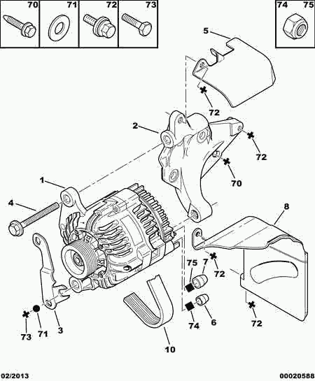 PEUGEOT 5705.1J - Alternator parts5.com