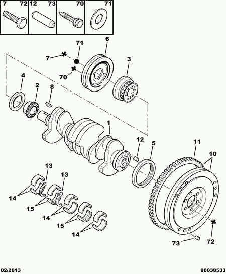 DS 0516 60 - Болт шкива parts5.com