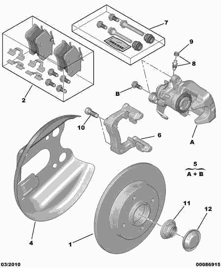 AUDI 4254 C1 - Тормозные колодки, дисковые, комплект parts5.com