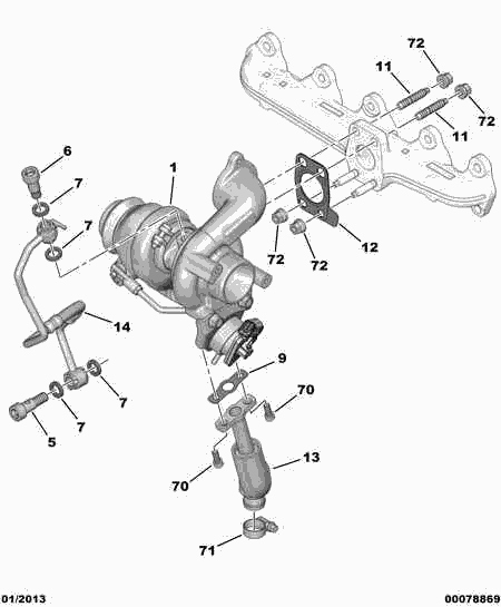 FORD 0375 Q9 - Установочный комплект, турбокомпрессор parts5.com