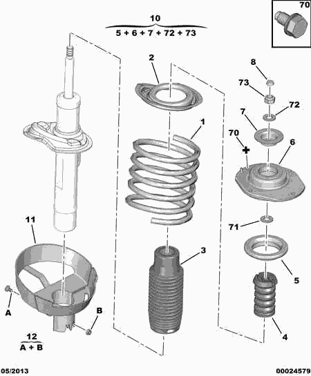 CITROËN 5033 65 - Пылезащитный комплект, амортизатор parts5.com