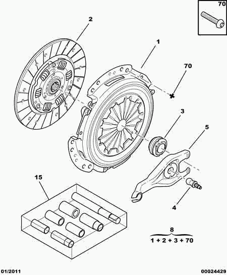 PEUGEOT 2055.GP - Диск сцепления, фрикцион parts5.com