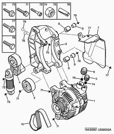 CITROËN/PEUGEOT 5751 51 - Deflection / Guide Pulley, v-ribbed belt parts5.com