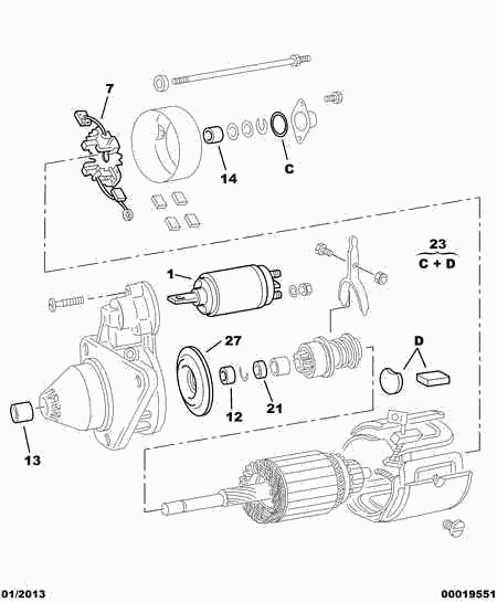 PEUGEOT 5840 20 - Kit de reparación, motor de arranque parts5.com