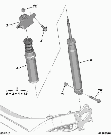 PEUGEOT 5142.48 - Опора стойки амортизатора, подушка parts5.com