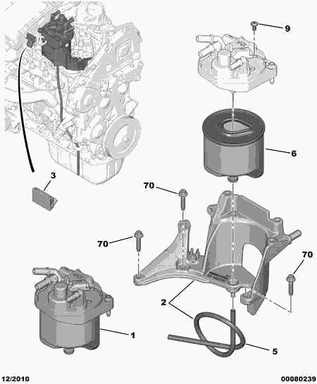 CITROËN 1906 E6 - Топливный фильтр parts5.com