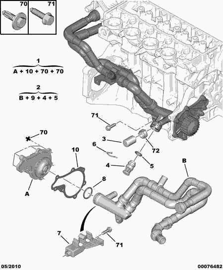 CITROËN/PEUGEOT 1201 G8 - Водяной насос parts5.com