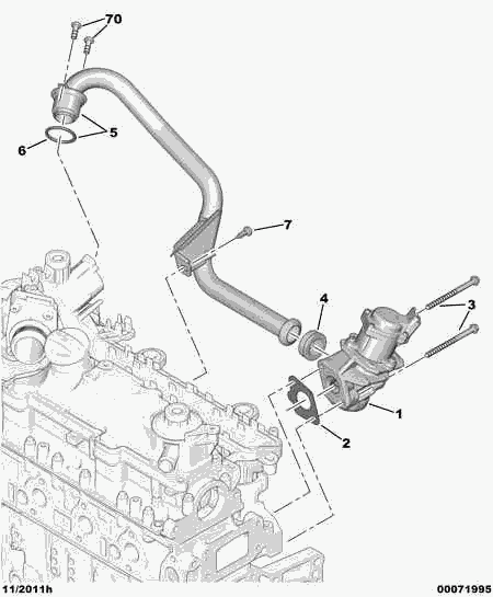 CITROËN/PEUGEOT 1618 N8 - Клапан возврата ОГ parts5.com