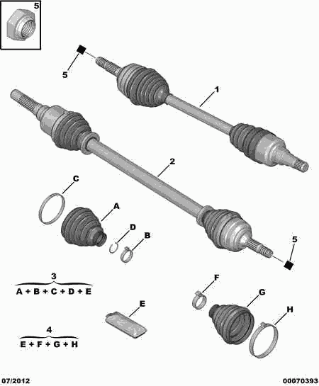 PEUGEOT 3273 HS - Приводной вал parts5.com