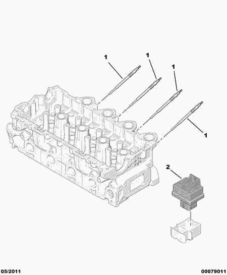 CITROËN 5960 79 - Свеча накаливания parts5.com