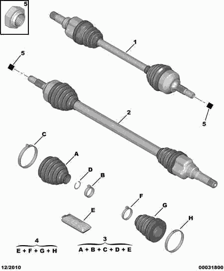 CITROËN 3272 JA - Приводной вал parts5.com