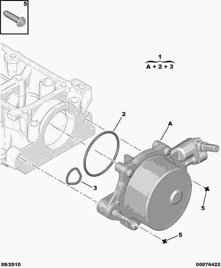 PEUGEOT 4565 72 - Вакуумный насос, тормозная система parts5.com