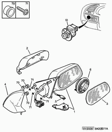 CITROËN 8148 TH - Наружное зеркало parts5.com