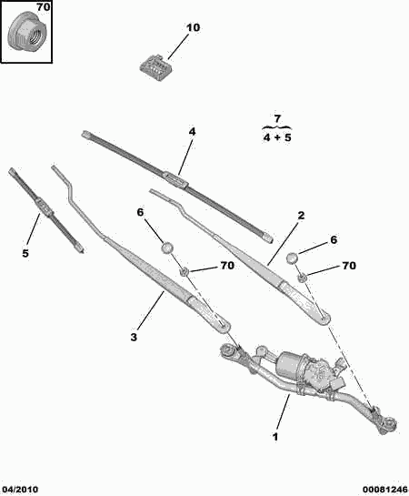 PEUGEOT 6423 C4 - Wiper Blade parts5.com