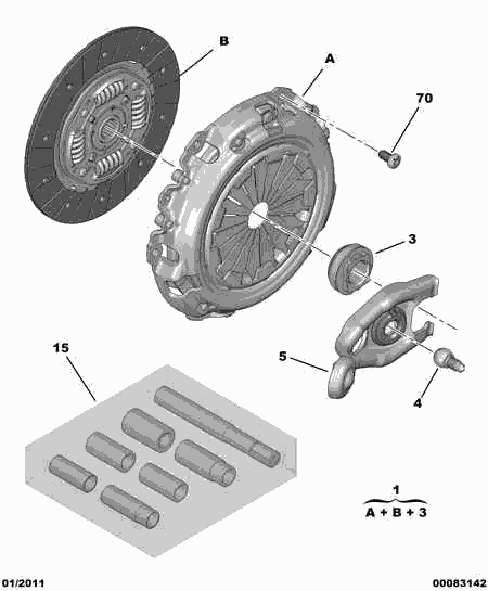 CITROËN 2053.01 - Комплект сцепления parts5.com