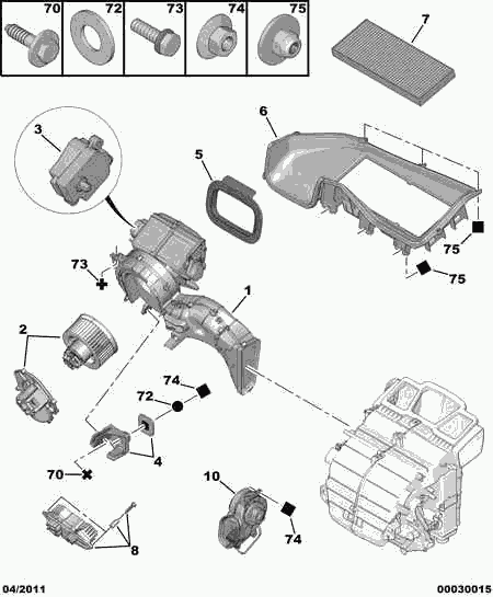 CITROËN 6447 LZ - Фильтр воздуха в салоне parts5.com