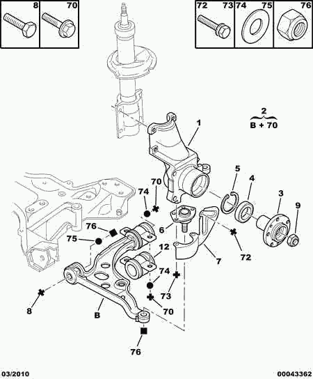 CITROËN 3520 N4 - Рычаг подвески колеса parts5.com