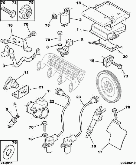 PEUGEOT (DF-PSA) 1192 W5 - Датчик потока, массы воздуха parts5.com