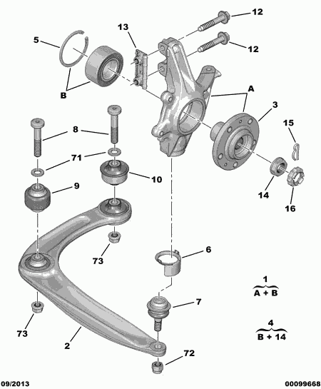 PEUGEOT (DF-PSA) 3350 84 - Комплект подшипника ступицы колеса parts5.com