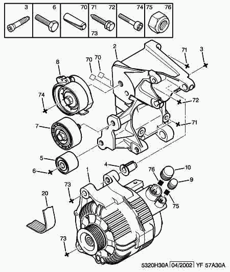 PEUGEOT 5751.67 - Deflection / Guide Pulley, v-ribbed belt parts5.com