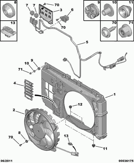 CITROËN/PEUGEOT 1267.A9 - Сопротивление, реле, вентилятор салона parts5.com