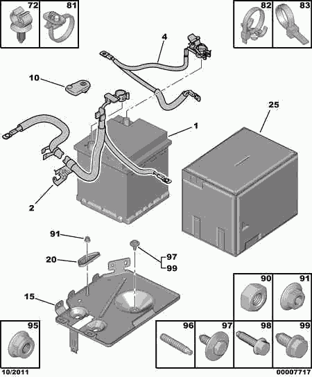 PEUGEOT 5600 TC - Стартерная аккумуляторная батарея, АКБ parts5.com