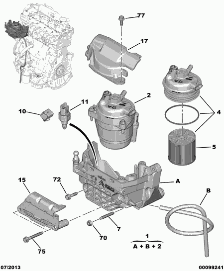 PEUGEOT 98 013 666 80 - Топливный фильтр parts5.com