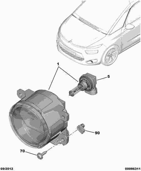 CITROËN 6208 Q3 - Противотуманная фара parts5.com