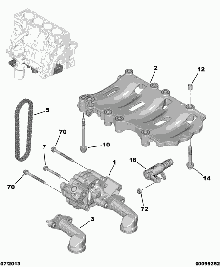 PEUGEOT 98 078 081 80 - ENGINE OIL PUMP CHAIN parts5.com