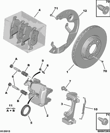 PEUGEOT 4249 K1 - Тормозной диск parts5.com